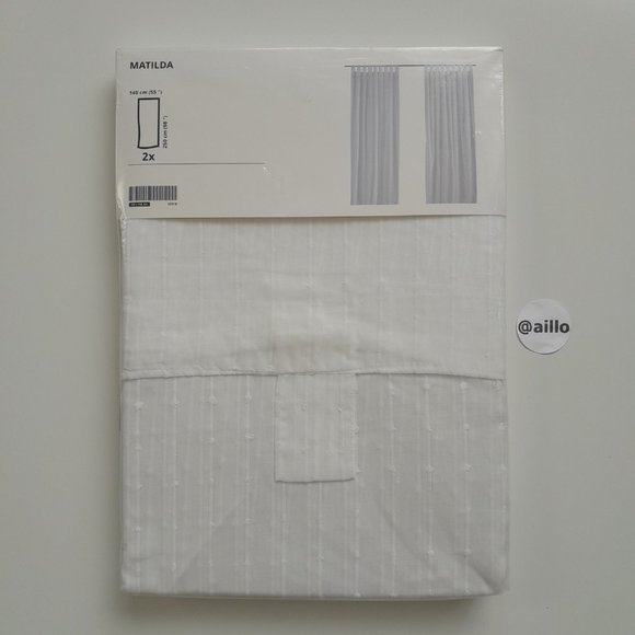 IKEA MATILDA Sheer curtains, 1 pair, white 55x98 " - Picture 7 of 13